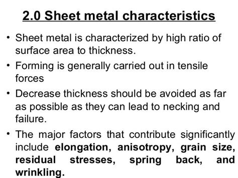 all about sheet metal inc|characteristics of sheet metal.